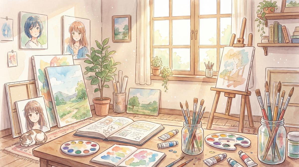 蜜桃动漫-画室日记动漫绘画教程